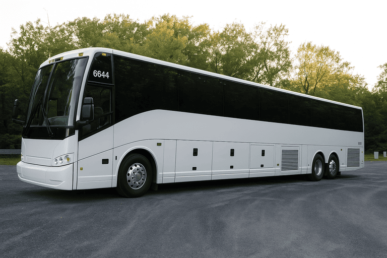exterior of Charter Bus Rental St. Joseph coach bus